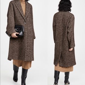 Vince Twill Coat Size S (Chocolate Brown) NWT